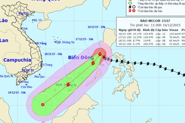 Bão Melor vào Biển Đông, 80 người mắc kẹt trên đảo Lý Sơn
