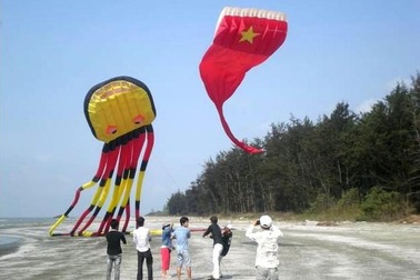 Hàng trăm người tham gia biểu diễn diều nghệ thuật