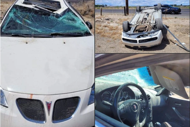 "Đua" với xe cứu hỏa, nữ tài xế tự gây tai nạn lật xe