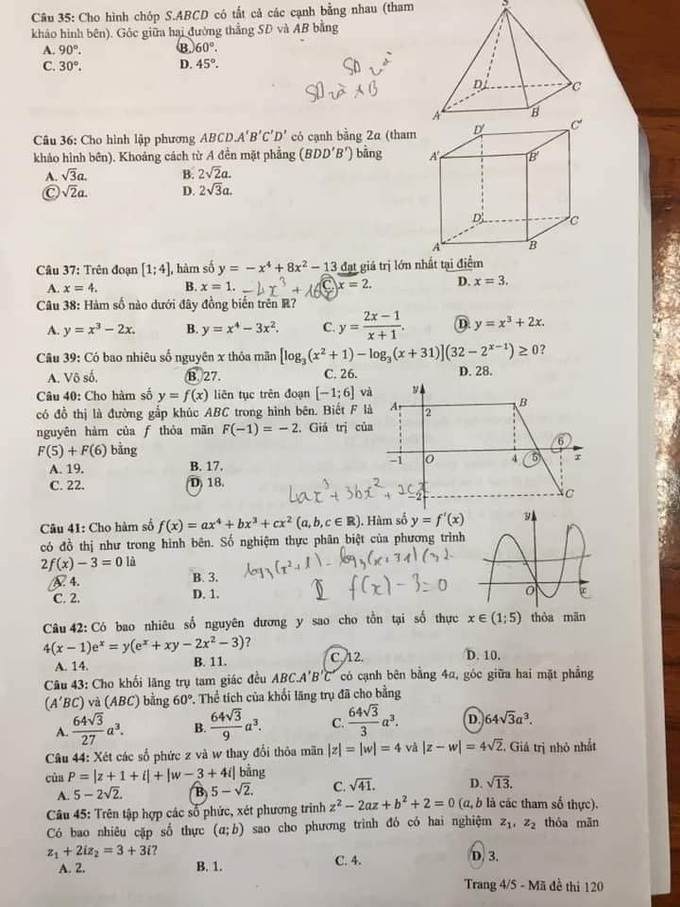 Đề Toán kỳ thi tốt nghiệp THPT 2021, đợt 2: Đỉnh của phổ điểm sẽ ở mức 7 điểm - Ảnh 6.