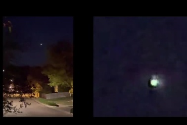 Kỳ lạ khối lập phương phát sáng giữa bầu trời đêm, có phải UFO?