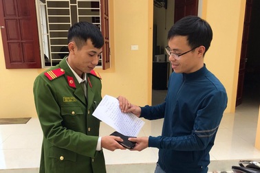 Nhận lại tài sản đánh rơi, người dân viết thư cảm ơn thượng sĩ công an