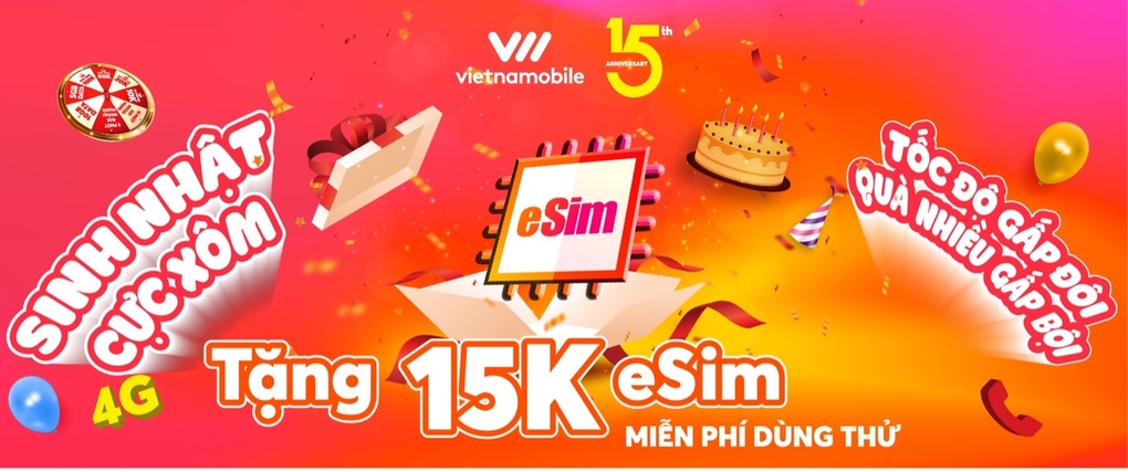 Mừng sinh nhật tuổi 15, Vietnamobile tặng 15 nghìn eSim cho khách hàng - 1