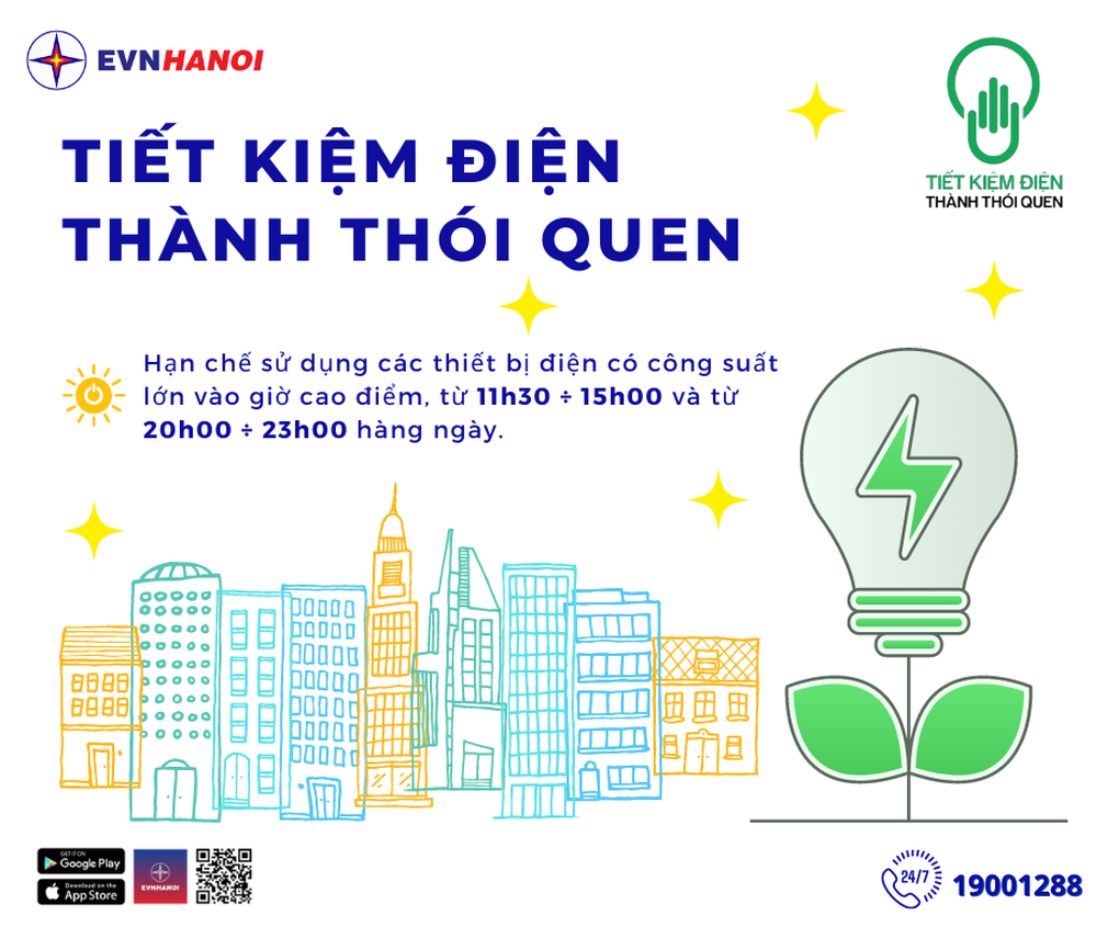 EVNHANOI khuyến nghị sử dụng điện tiết kiệm - 4 EVNHANOI khuyến nghị sử dụng điện tiết kiệm - 4