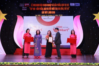 VinMart & VinMart+ nhận giải thưởng Top 100 sản phẩm - Dịch vụ tốt nhất