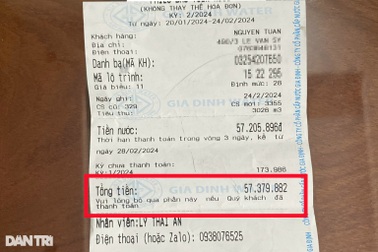Độc giả chỉ ra nhiều điểm bất thường trong vụ hóa đơn 57 triệu đồng ở TPHCM
