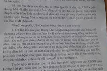 UBND Quận Hoàng Mai phúc đáp vụ doanh nghiệp cung cấp thực phẩm bị loại bất ngờ