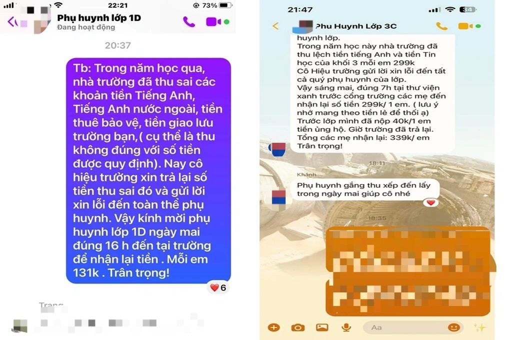Thu sai hàng loạt khoản, trường mời phụ huynh lên trả lại tiền - 2 Thu sai hàng loạt khoản, trường mời phụ huynh lên trả lại tiền - 2