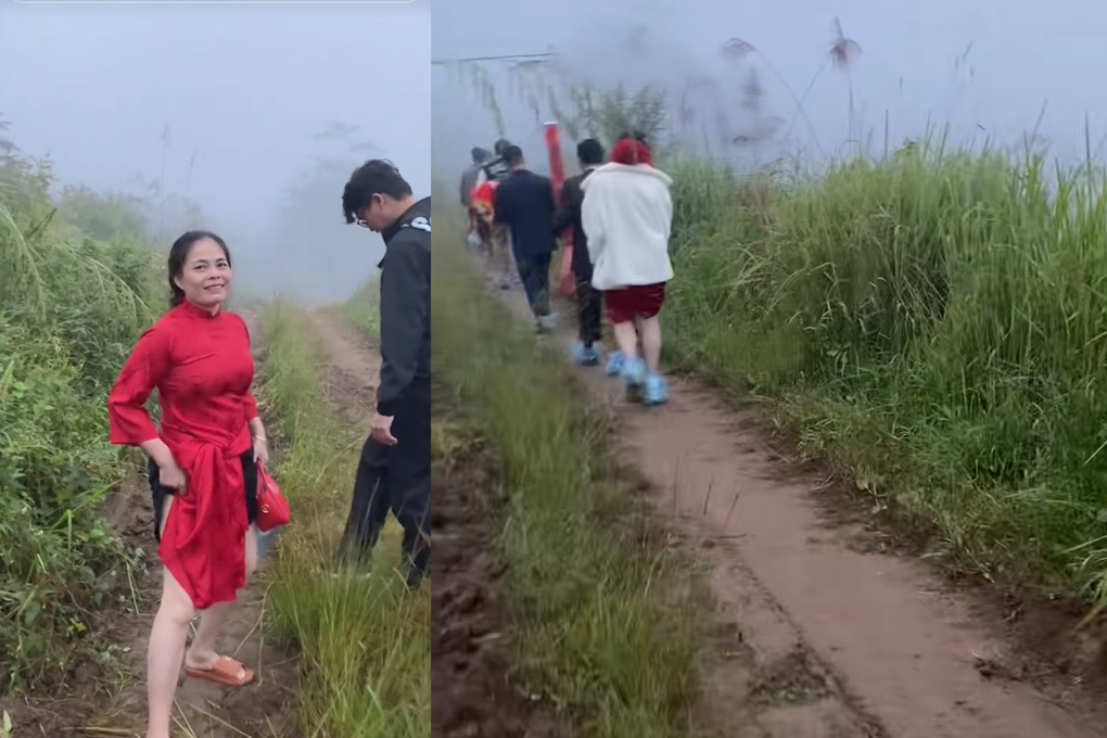 Nhà trai Hải Phòng đi bộ gần 3km giữa trời mưa đón dâu vùng cao - 1
