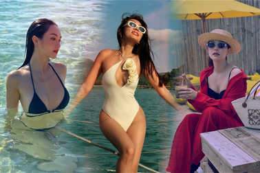 Mỹ nhân Việt đua nhau đi biển tránh nóng, "đốt mắt" với bikini gợi cảm