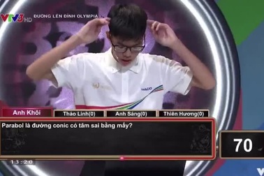 Nam sinh Đắk Nông chạm mốc điểm kỷ lục phần thi Khởi động Olympia