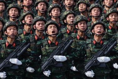 36 khối diễu binh lần đầu tham gia hợp luyện cho lễ 30/4 ở TPHCM