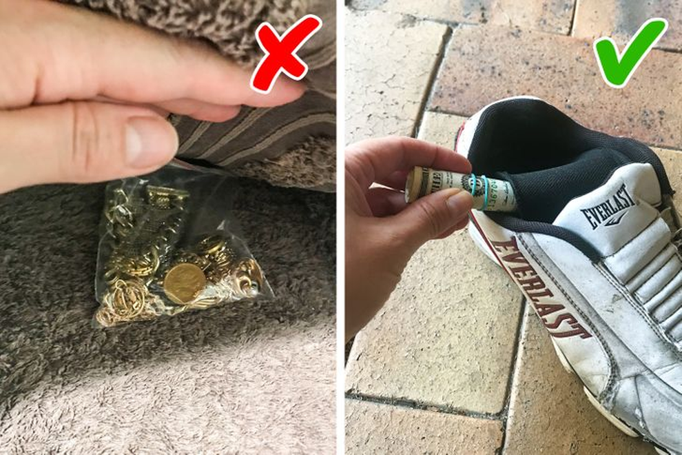 10 unexpected places to hide valuables - 10