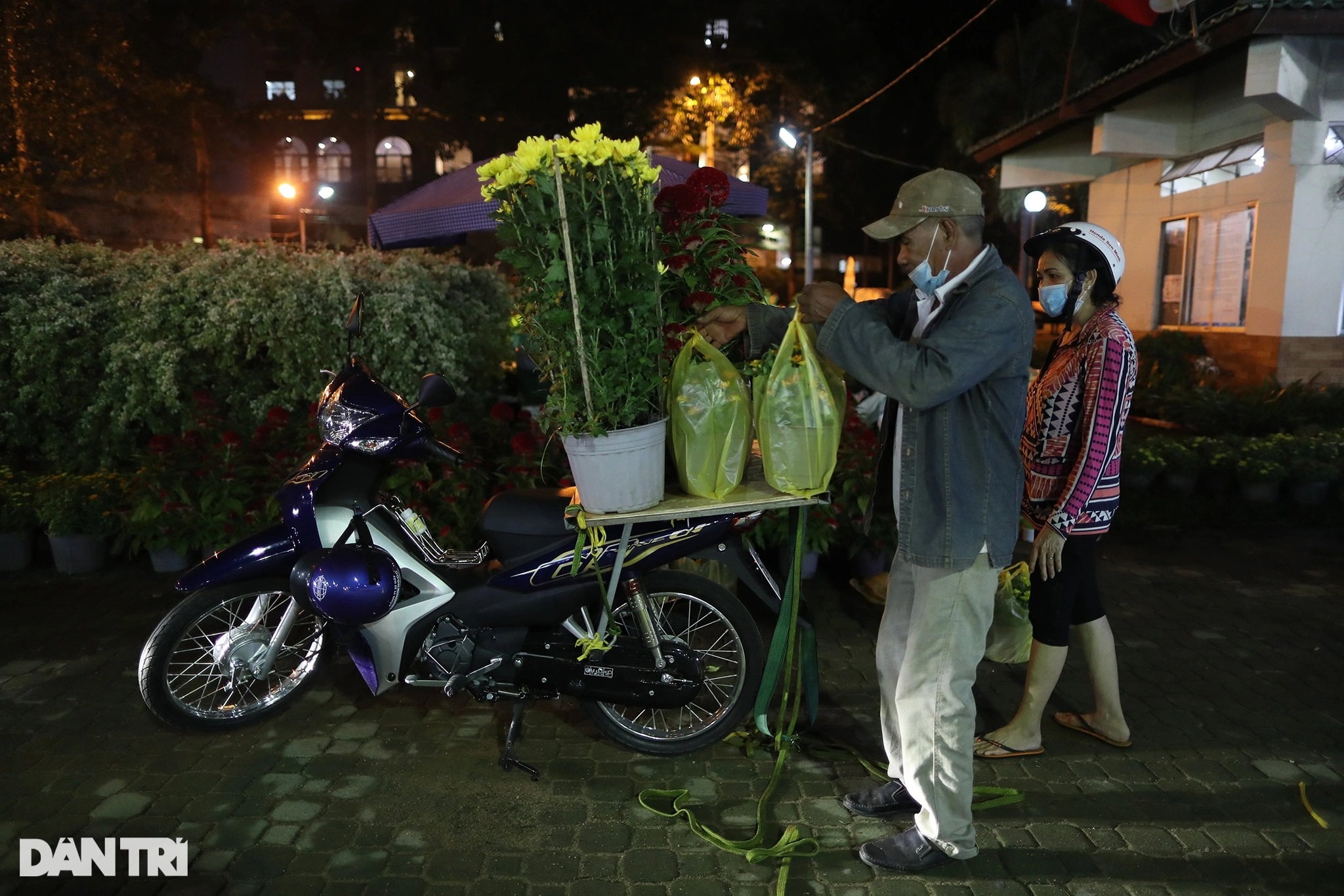 Người bán hoa mắc màn, võng... xuyên đêm canh cây cảnh Tết ở TPHCM - 4 Người bán hoa mắc màn, võng... xuyên đêm canh cây cảnh Tết ở TPHCM - 4