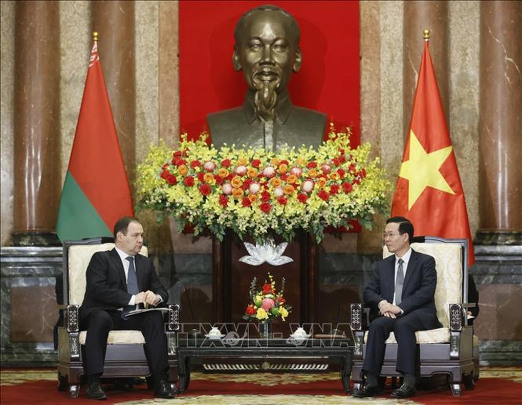 Tổng Bí thư Nguyễn Phú Trọng tiếp Thủ tướng Belarus Roman Golovchenko - 5 Tổng Bí thư Nguyễn Phú Trọng tiếp Thủ tướng Belarus Roman Golovchenko - 5