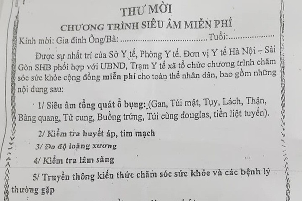 Kiểm tra việc núp bóng khám chữa bệnh miễn phí để bán thực phẩm chức năng - 1 Kiểm tra việc núp bóng khám chữa bệnh miễn phí để bán thực phẩm chức năng - 1