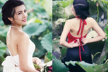 Cô giáo tương lai đẹp gợi cảm với yếm thắm