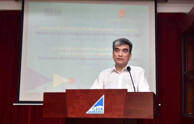 Ông Lưu Quang Tuấn, Vụ trưởng Vụ Hợp tác quốc tế phát biểu khai mạc Hội thảo
