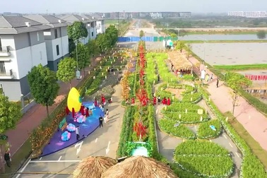 Đường hoa Home Hanoi Xuan 2023 thu hút nhiều khách đến du xuân