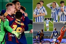 Barcelona vượt ải Sociedad sau màn "đấu súng" nghẹt thở