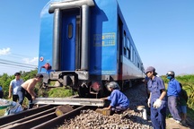 Tàu trật đường ray, đường sắt Bắc - Nam tê liệt