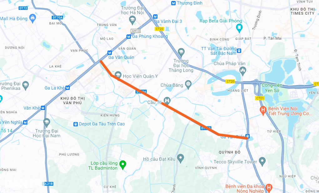 Hà Nội dành 5.500 tỷ đồng nâng cấp đường 70 Hà Đông - Văn Điển - 2 Hà Nội dành 5.500 tỷ đồng nâng cấp đường 70 Hà Đông - Văn Điển - 2