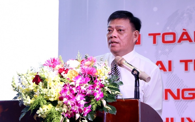 Phó Giám đốc Sở Thông tin và Truyền thông tỉnh Đắk Lắk, ông Ra Lan Trương Thanh Hà, phát biểu khai mạc (Ảnh T-H).
