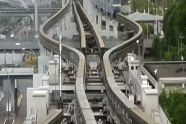 Xem người Nhật "chơi xếp hình" với đường sắt trên cao