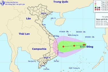 Vùng áp thấp nhiệt đới sẽ gây mưa rất to và kéo dài ở Trung Bộ
