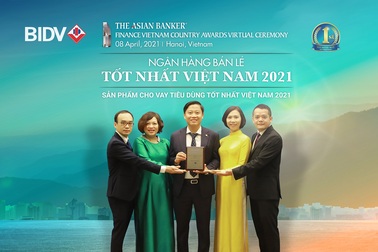 BIDV nhận giải Ngân hàng bán lẻ tốt nhất Việt Nam lần thứ 6