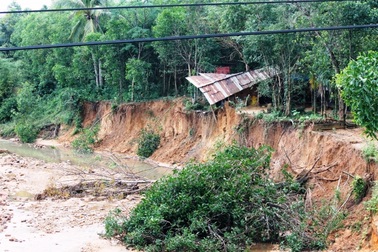 Bình Định: Nhiều hộ dân bất an vì sạt lở nghiêm trọng