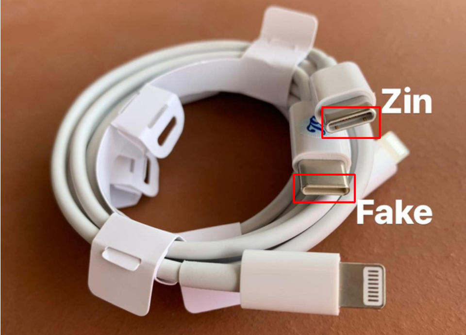 Cách phân biệt sạc nhanh chính hãng Apple với hàng nhái - 5 Cách phân biệt sạc nhanh chính hãng Apple với hàng nhái - 5