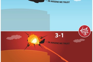 Biếm họa hài hước về tình cảnh tồi tệ của HLV Wenger tại Arsenal