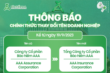 Bảo hiểm AAA đổi tên, muốn vào top 10 doanh nghiệp phi nhân thọ doanh thu cao nhất