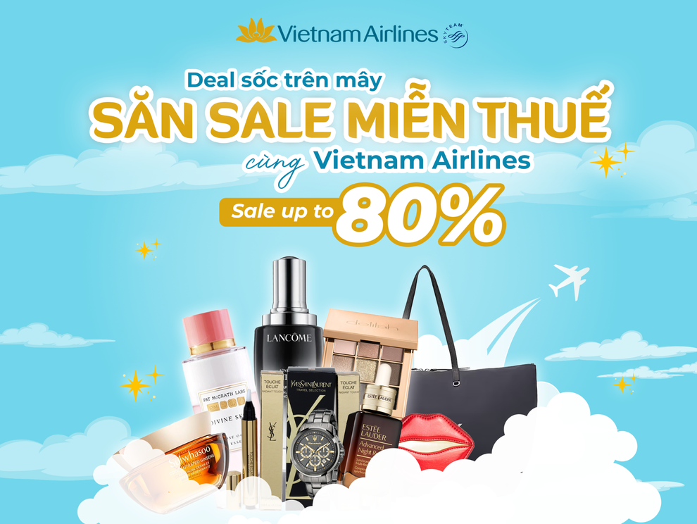 Vietnam Airlines tung ưu đãi miễn thuế trên không: Giảm đến 80% nhiều mặt hàng - 1 Vietnam Airlines tung ưu đãi miễn thuế trên không: Giảm đến 80% nhiều mặt hàng - 1