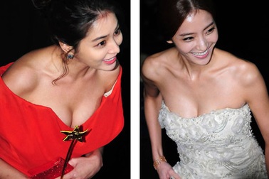 Mỹ nhân xứ Hàn khoe ngực đầy trên thảm đỏ