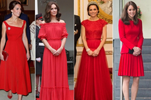 Loạt trang phục đỏ rực nổi bật và thanh lịch của công nương Kate Middleton