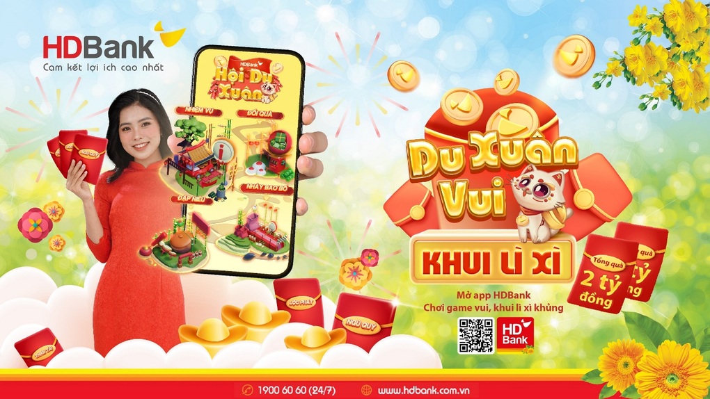Du Xuân Vui - Khui Lì Xì: Chơi game nhận thưởng tới 2 tỷ đồng của HDBank - 1 Du Xuân Vui - Khui Lì Xì: Chơi game nhận thưởng tới 2 tỷ đồng của HDBank - 1