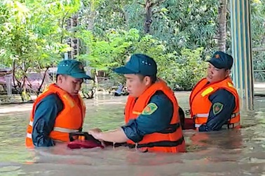 Ngập sâu hơn 1m tại khu dân cư gần sân bay Long Thành