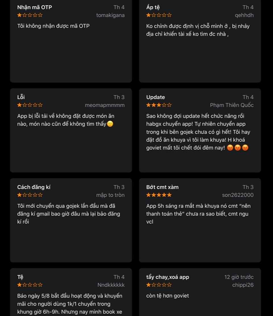 App gọi xe Gojek nhận trái đắng trong ngày ra mắt tại Việt Nam - 4 App gọi xe Gojek nhận trái đắng trong ngày ra mắt tại Việt Nam - 4