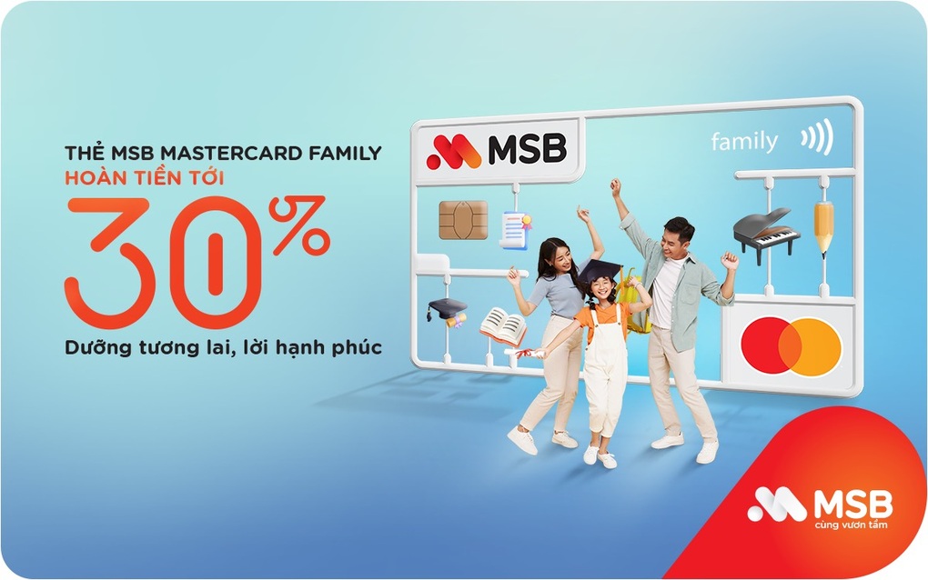 MSB ra mắt thẻ tín dụng dành riêng cho chi tiêu gia đình - 1 MSB ra mắt thẻ tín dụng dành riêng cho chi tiêu gia đình - 1