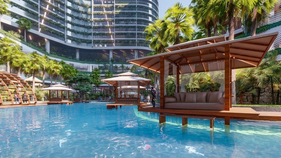 Tổ hợp resort hơn 1 tỷ USD có sông nhân tạo, thác nước và vườn nhiệt đới tiếp cận thềm căn hộ tại quận 7 - 3 Tổ hợp resort hơn 1 tỷ USD có sông nhân tạo, thác nước và vườn nhiệt đới tiếp cận thềm căn hộ tại quận 7 - 3