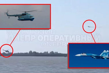 Khoảnh khắc tiêm kích "hổ mang" Nga cận chiến trực thăng Mi-14 Ukraine