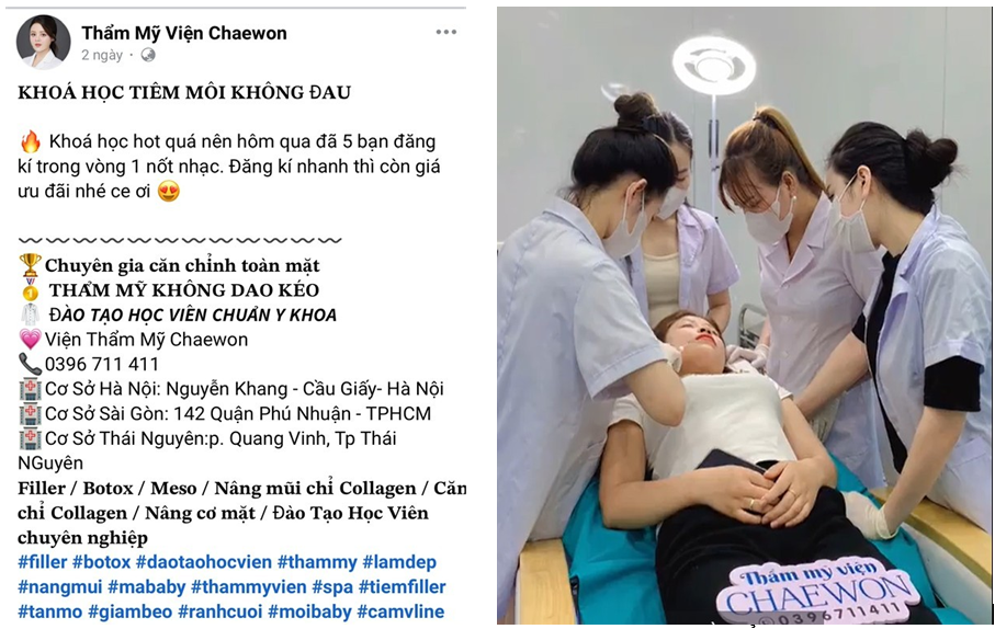 Phòng khám để người không giấy phép hành nghề làm đẹp, gây biến chứng - 2