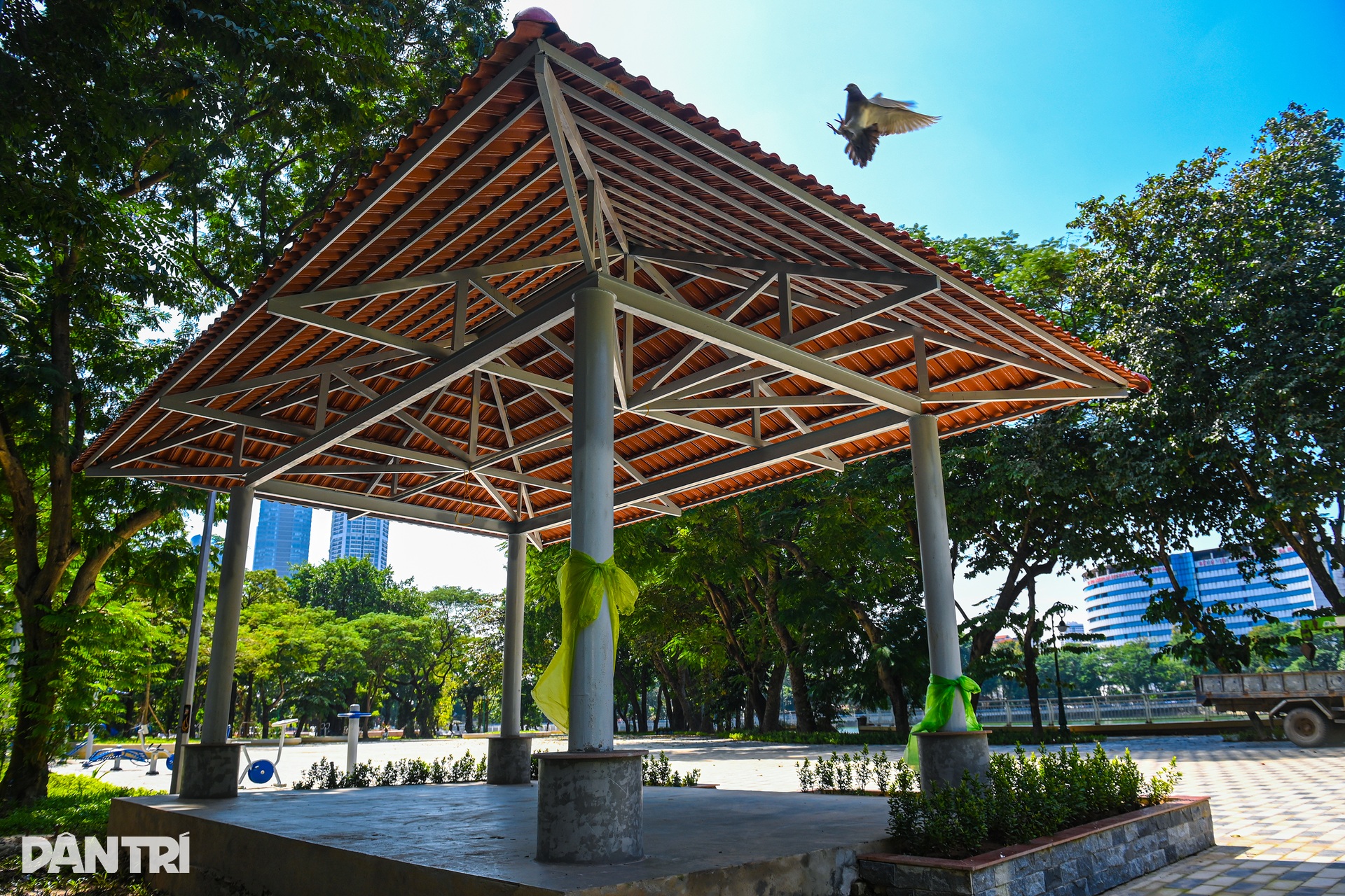 Độc đáo cầu đi bộ hình cây đàn khổng lồ trong công viên ở Hà Nội - 13