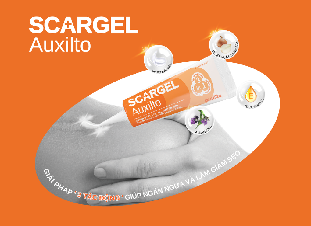 Scargel Auxilto - Gel giúp ngăn ngừa và cải thiện sẹo - 3 Scargel Auxilto - Gel giúp ngăn ngừa và cải thiện sẹo - 3