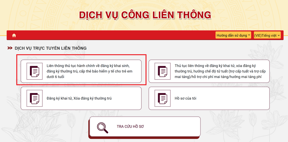 Cách đăng ký khai sinh trực tuyến cho trẻ trên Cổng dịch vụ công Quốc gia - 1 Cách đăng ký khai sinh trực tuyến cho trẻ trên Cổng dịch vụ công Quốc gia - 1