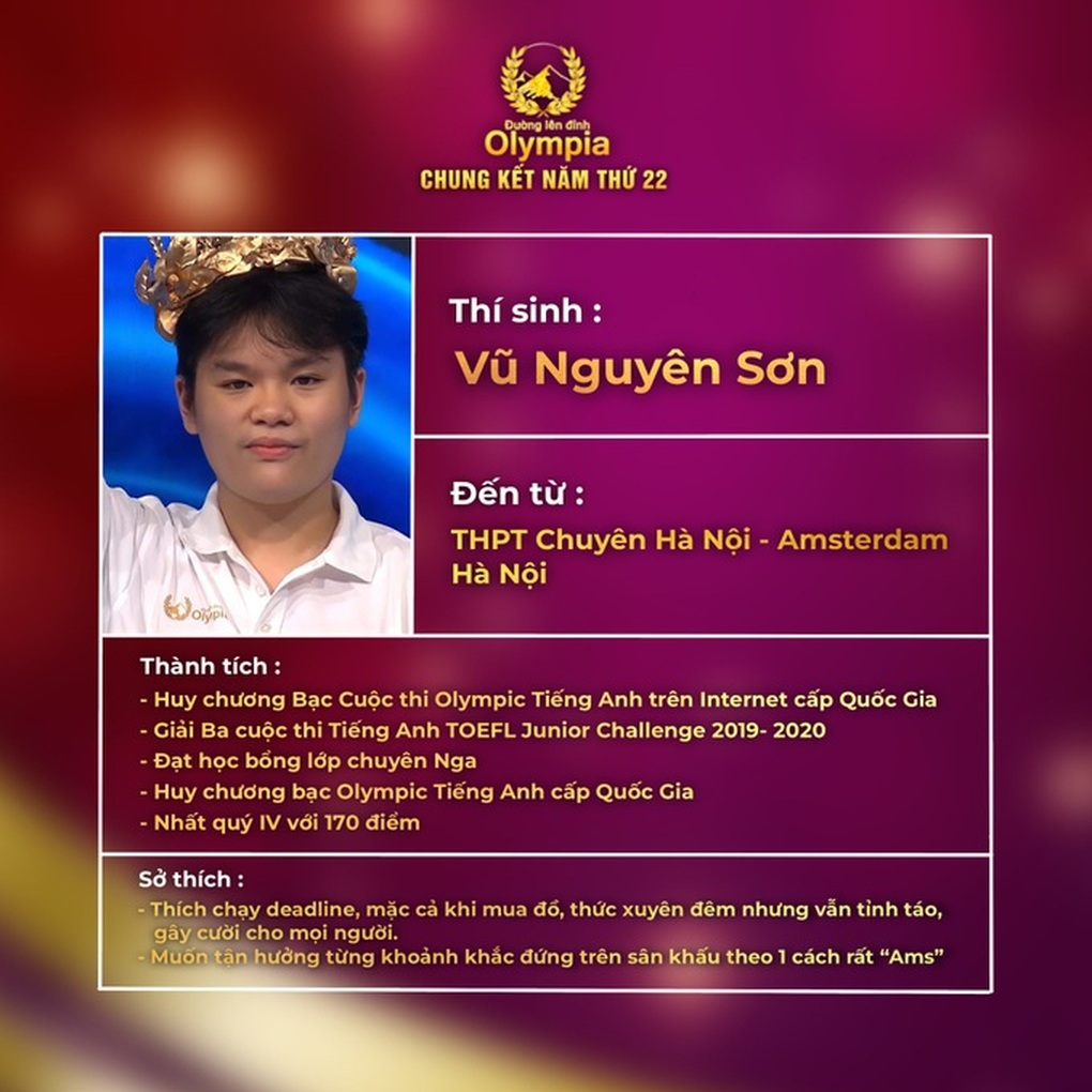Đặng Lê Nguyên Vũ vô địch Đường lên đỉnh Olympia 2022 đầy nghẹt thở - 6 Đặng Lê Nguyên Vũ vô địch Đường lên đỉnh Olympia 2022 đầy nghẹt thở - 6