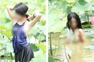 Nhận "gạch đá" vì chụp ảnh “hở bạo” ở đầm sen, thiếu nữ nói gì?