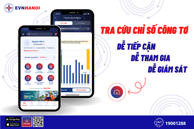 Dễ dàng tra cứu điện tiêu thụ qua các kênh số của EVNHANOI